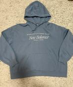 ZGAN, turquoise/lichtblauwe unisex hoodie, New Balance, XL, Blauw, Ophalen of Verzenden, Zo goed als nieuw, Maat 46/48 (XL) of groter