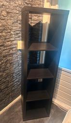 Ikea KALLAX kast 4 vaks zwartbruin, Ophalen of Verzenden, Zo goed als nieuw, 25 tot 50 cm