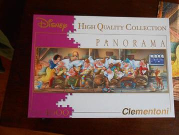 2 Disneypuzzels panorama Clementoni compleet en netjes beschikbaar voor biedingen