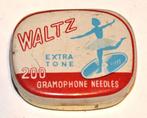 blik grammofoon naalden Waltz danseres gramophone needle tin, Overige merken, Gebruikt, Ophalen of Verzenden