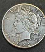 Antieke Zilveren Peace Dollar USA 1922, Postzegels en Munten, Verzenden, Losse munt, Zilver