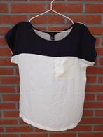 zwart wit blouse top shirt van h&m maat 34, H&M, Wit, Ophalen of Verzenden, Zo goed als nieuw
