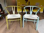 Wishbone Stijl Stoelen 2x, Huis en Inrichting, Stoelen, Ophalen, Gebruikt, Twee, Wishbone