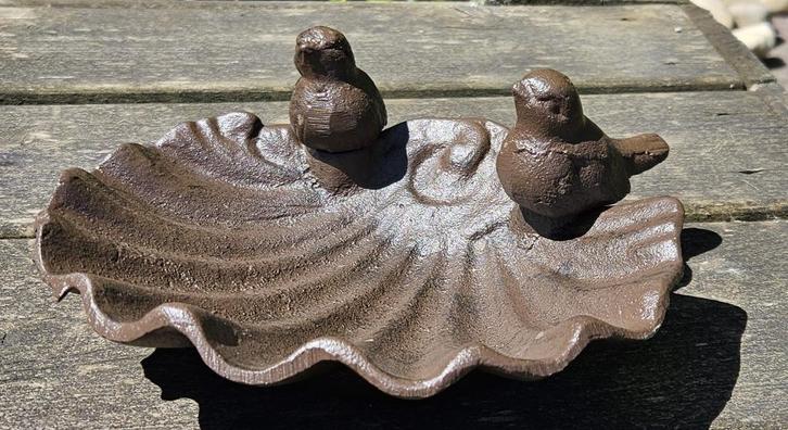 VOGELDRINKSCHAAL / DRINKSCHAAL / gietijzer, Tuin en Terras, Vogelhuisjes en Vogelbaden, Nieuw, Ophalen of Verzenden