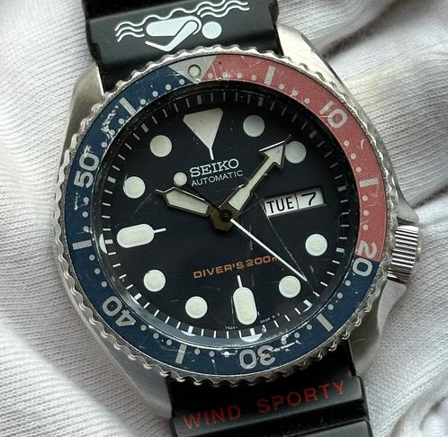 Seiko SKX009, Sieraden, Tassen en Uiterlijk, Horloges | Heren, Gebruikt, Polshorloge, Seiko, Staal, Kunststof, Ophalen of Verzenden