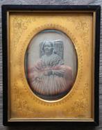 Om 1850 Daguerreotypie Dame Vrouw in een Lijst Amerika USA, Verzamelen, Foto's en Prenten, Gebruikt, Foto, Ophalen of Verzenden