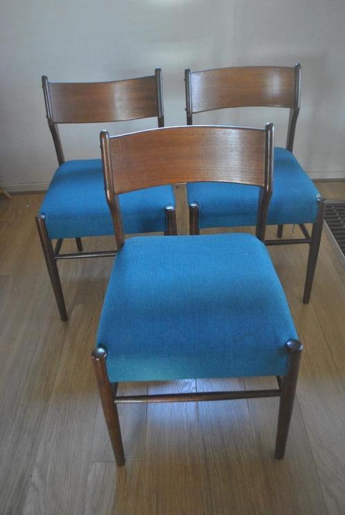 Eetkamerstoelen, 3 stuks, vintage, jaren 70, Verzamelen, Retro, Huis en Inrichting, Ophalen