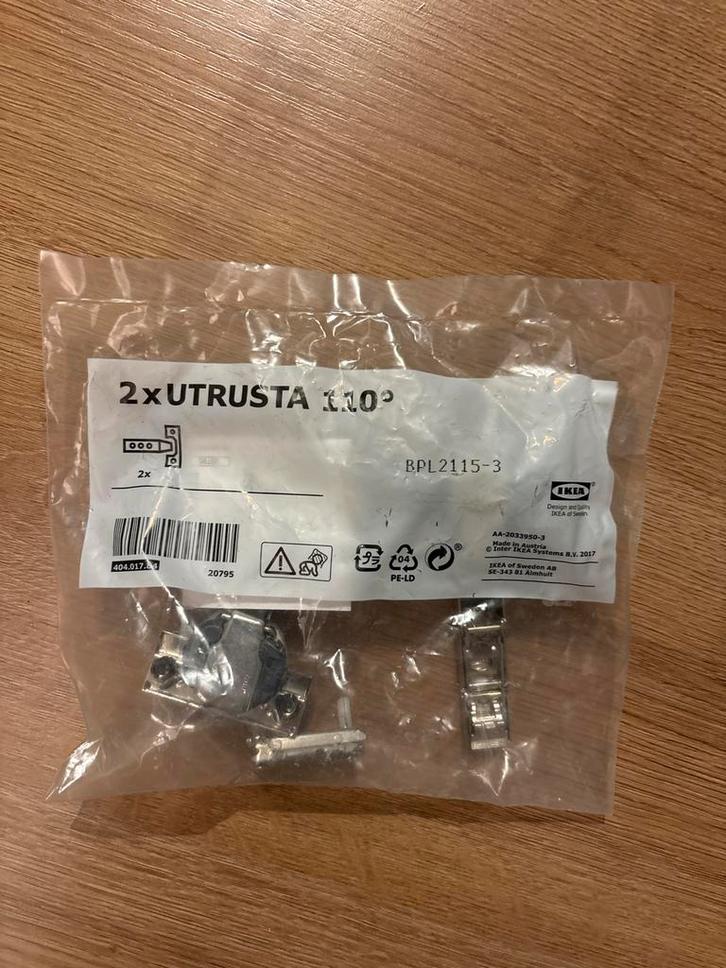 2x UTRUSTA 110 Scharnieren - Nieuw in verpakking, Doe-het-zelf en Verbouw, Hang- en Sluitwerk, Nieuw, Scharnier, Overige materialen