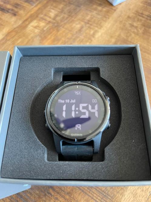 Garmin Fenix 5S Plus Sapphire edition 42mm zwart, Sieraden, Tassen en Uiterlijk, Sporthorloges, Zo goed als nieuw, Android, Zwart