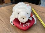 Zgan super zachte ijsbeer knuffel met hartje 30cm, Ophalen, Zo goed als nieuw, Beer