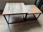 Salontafel set van mangohout - 2 stuks, Huis en Inrichting, Tafels | Salontafels, Ophalen, Gebruikt, 50 tot 100 cm, Vierkant
