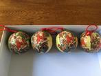 4 Nostalgische Kerstballen Nieuw, Diversen, Kerst, Ophalen of Verzenden, Nieuw