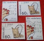 NL - Brailleschrift / Geleide Hond 2x Postfris / 2x Gestemp, Verzenden, Na 1940, Postfris