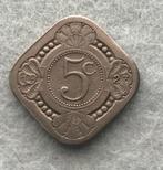 Nederlandsche vierkanten 5 cent 1923 munt, Postzegels en Munten, Munten | Nederland, Verzenden, Koningin Wilhelmina, 5 cent, Losse munt