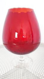 Vintage grote Empoli vaas/glas rood Italië, Antiek en Kunst, Ophalen of Verzenden