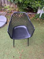 Zwarte tuinstoelen - 4 stuks - kunststof, Tuin en Terras, Tuinstoelen, Ophalen, Zo goed als nieuw, Kunststof