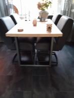 Eettafel  & 4 stoelen    als nieuw!!!, Zo goed als nieuw, 150 tot 200 cm, Rechthoekig, 50 tot 100 cm