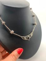 T894 Prachtige zilveren streekdracht ketting, Sieraden, Tassen en Uiterlijk, Antieke sieraden, Ophalen of Verzenden, Zilver, Ketting