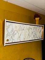 Retro vintage formica hangkastje marmer look, Ophalen