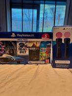 PS4 VR Bril + 2x VR Controllers + Richtcontroller (Gun), Ophalen of Verzenden, Gebruikt, VR-bril, Sony PlayStation