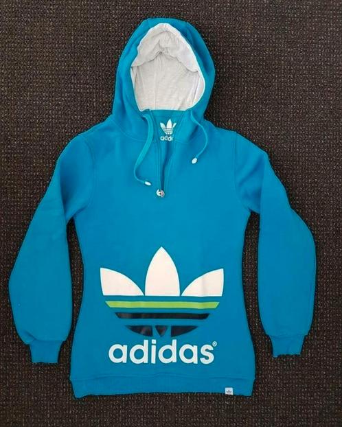 Trui met capuchon mt S/M i.z.g.s., Kleding | Dames, Truien en Vesten, Zo goed als nieuw, Blauw, Ophalen of Verzenden