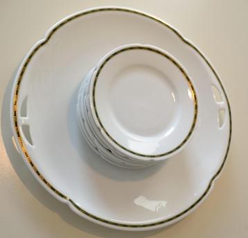 Jaren 30 Art Deco Alma PSL Imperia servies gebakstel kopjes beschikbaar voor biedingen