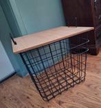 Draden mand met deksel, Huis en Inrichting, Woonaccessoires | Schalen en Manden, Ophalen of Verzenden, Zo goed als nieuw, Rond