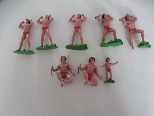 Set vintage Tarzan-figuren (8 stuks), Verzamelen, Poppetjes en Figuurtjes, Gebruikt, Ophalen of Verzenden