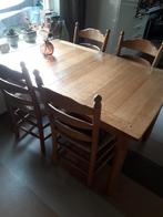 Eettafel, 6 stoelen uitschuifbaar, Huis en Inrichting, Complete eetkamers, Gebruikt, Ophalen