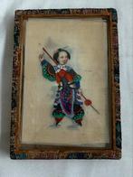 Chinese handgeschilderde rijstpapier tekeningen Qing Dynasty, Antiek en Kunst, Ophalen of Verzenden