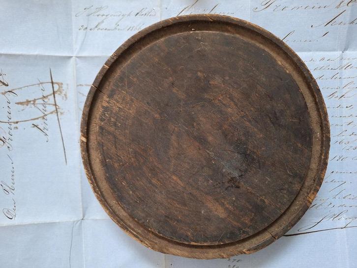 houten onderbord voor een glazen stolp - 20 cm, Antiek en Kunst, Curiosa en Brocante, Ophalen