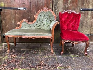 Vintage tiny sofa & chair