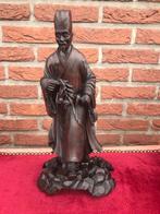 oud houten beeld van een staatsman/ filosoof, China, Antiek en Kunst, Ophalen of Verzenden