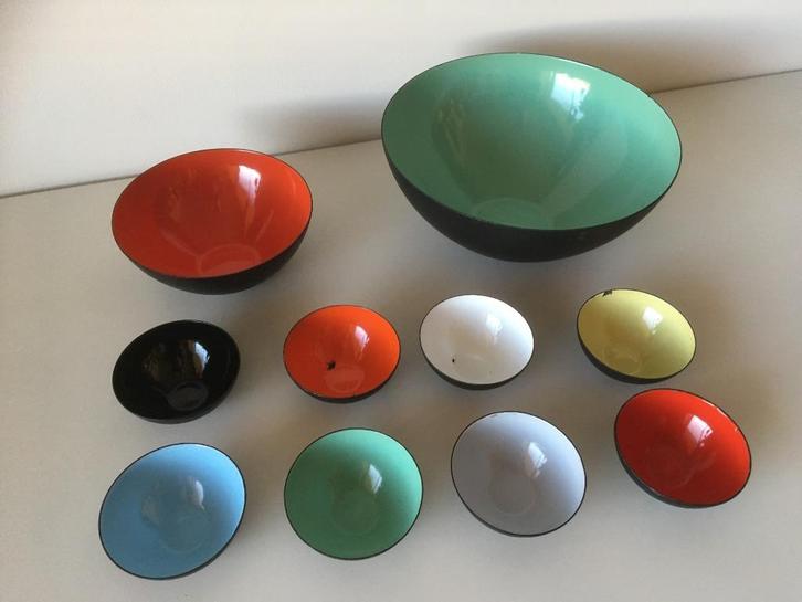 Herbert Krenchel Krenit vintage schalen van emaille, Antiek en Kunst, Antiek | Schalen, Ophalen of Verzenden