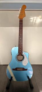 Fender Malibu CE Mustang FSR, Blue, Competition Stripe, Ophalen of Verzenden, Zo goed als nieuw
