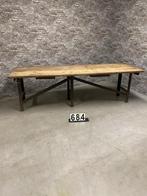 Vintage dressoir | Bureau | Houten Tafel 2 lades nr.684, Ophalen of Verzenden