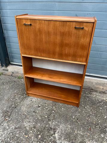Teak secretaire jaren 60 vintage retro klep plank €135 beschikbaar voor biedingen