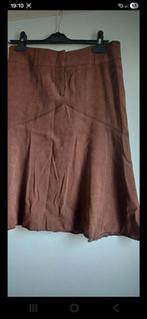 Cognac kleur suède look A-lijn rokje, maat L, Bruin, Maat 42/44 (L), Ophalen of Verzenden, Zo goed als nieuw