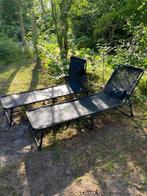 Ligbed 2x relaxstoel ligbedden, Ophalen, Aluminium