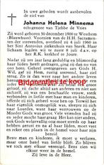 Minnema Hendrik 1869 Blauwhuis 1986 Joure  x Witteveen - 249, Ophalen of Verzenden, Bidprentje