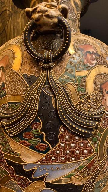 SPLENDID GOLD 24 CARATS GILDING SATSUMA BIG VASE beschikbaar voor biedingen