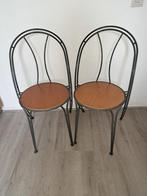 2 Mooie en Zware stoeltjes,Pajala uit de jaren 90 IKEA., Huis en Inrichting, Ophalen, Gebruikt, Bruin, Twee