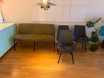 Eettafel bank en 3 stoelen, Huis en Inrichting, Ophalen, Modern landelijk, Zo goed als nieuw, Vijf, Zes of meer stoelen