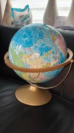 Vintage Globemaster 12" Globe – Topografische Metalen voet, Huis en Inrichting, Woonaccessoires | Wereldbollen, Ophalen of Verzenden