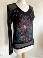 Save the Queen: Mooi, deels transparant shirtje. Maat M, Maat 38/40 (M), Zo goed als nieuw, Lange mouw, Save the Queen