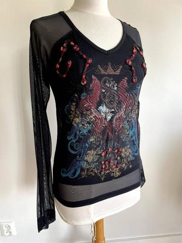 Save the Queen: Mooi, deels transparant shirtje. Maat M beschikbaar voor biedingen