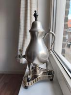 Antieke Metawa Holland Tinnen Theepot met Onderstel, Ophalen of Verzenden