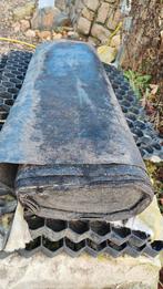 Dak leer dakbedekking, 1 m breed drie rollen 10 tot 20 meter, Ophalen, Overige materialen, Zwart, Zo goed als nieuw