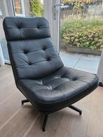 Zwarte leren draaifauteuil Havberg van Ikea (2 beschikbaar), Huis en Inrichting, Fauteuils, Ophalen, Modern, industrieel, Zo goed als nieuw