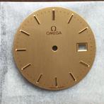 Omega gouden wijzerplaat met datum horloge onderdelen, Ophalen of Verzenden, Gebruikt, Goud, Omega